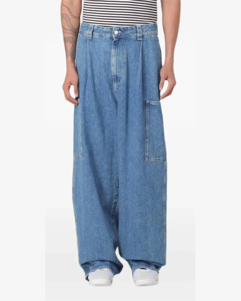 SUNNEI pleated wide-leg jeans - Blau Blau