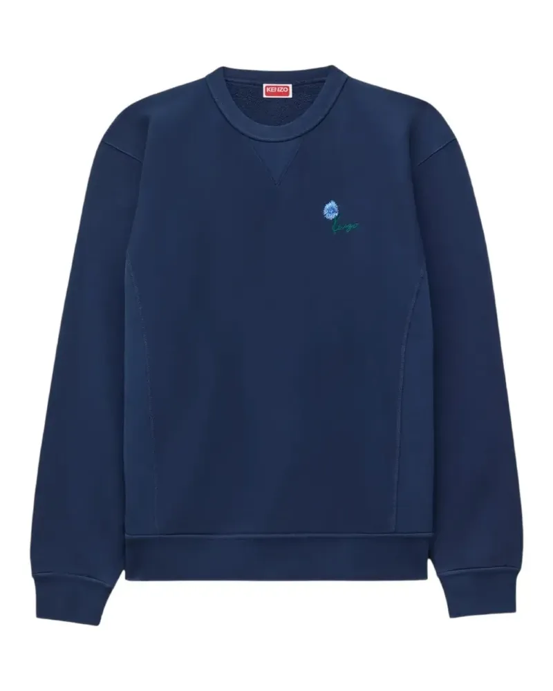 Kenzo Sweatshirt mit Tulpenstickerei - Blau Blau