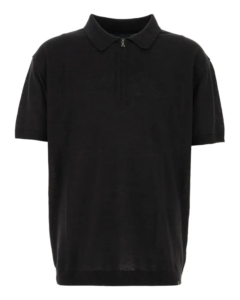 Paul & Shark Poloshirt mit Reißverschluss - Schwarz Schwarz