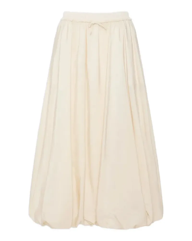 Max Mara long water-repellent canvas skirt - ivory - Nude Nude