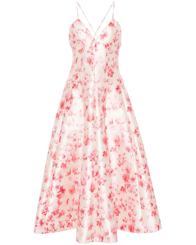 Philosophy Di Lorenzo Serafini Midikleid mit Blumen-Print - Gelb Gelb