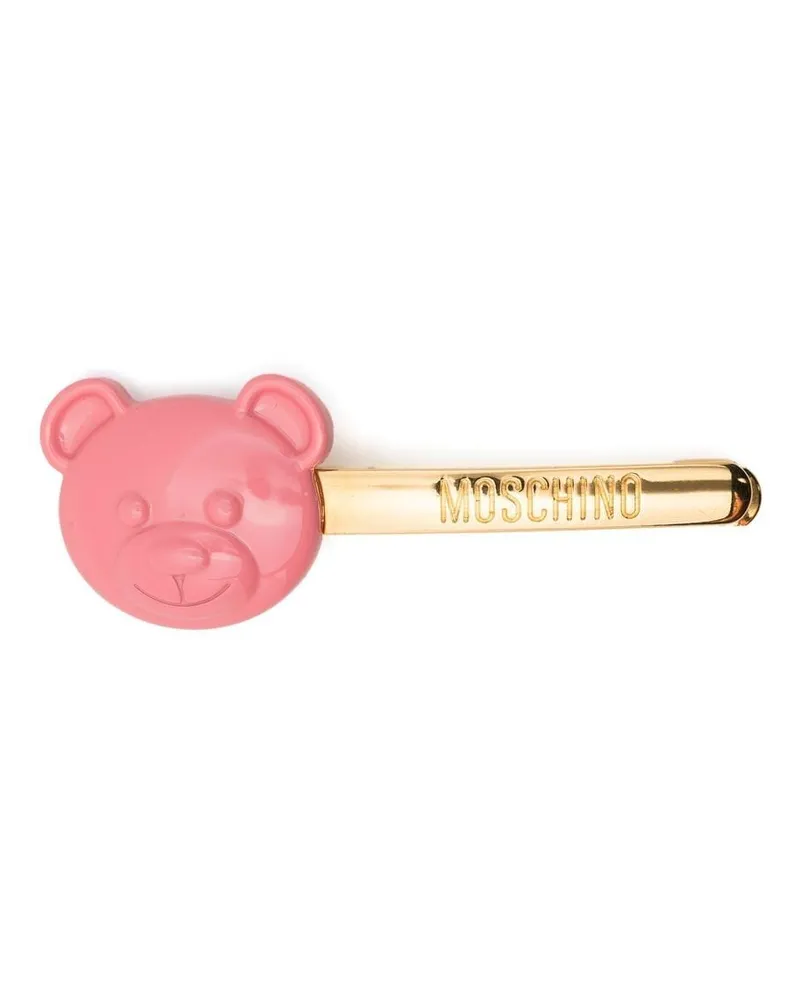 Moschino Teddy Bear Brosche Rosa