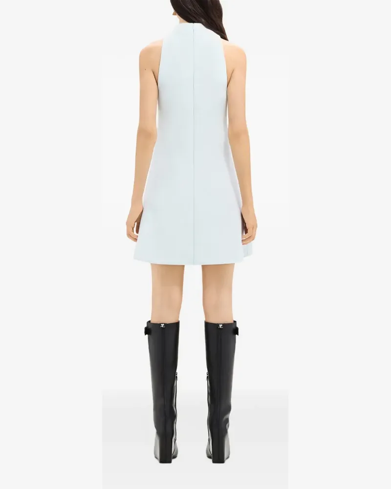 Courrèges Twill-Kleid in A-Linie - Blau Blau