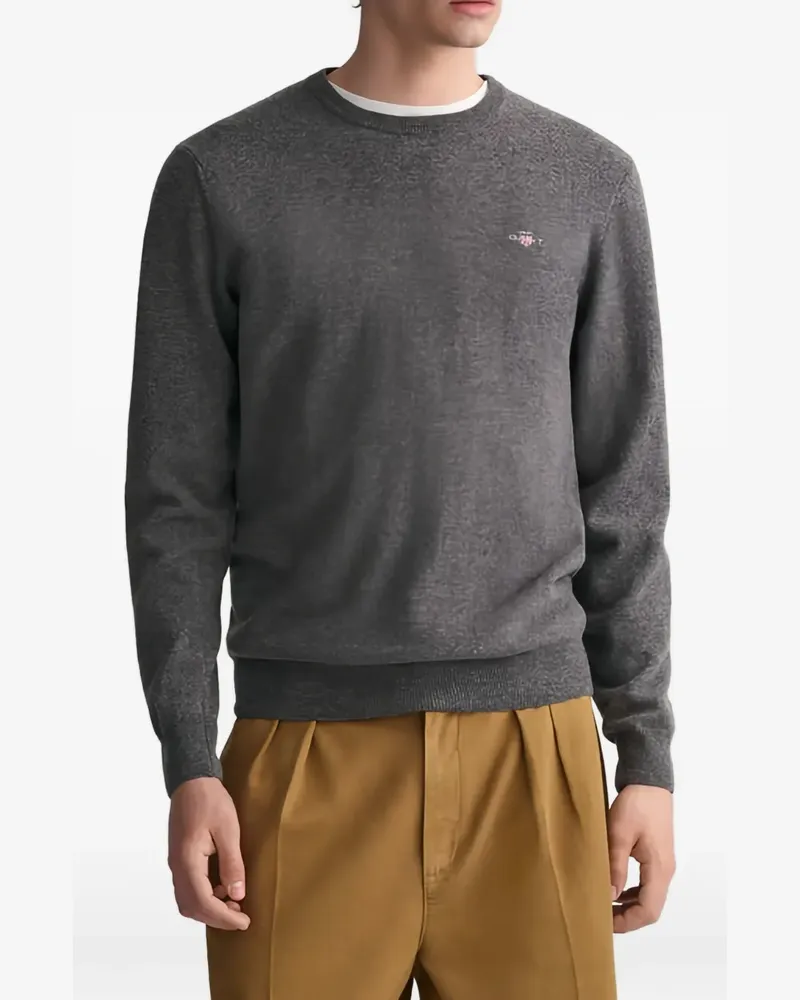 Gant Pullover mit Rundhalsausschnitt - Grau Grau