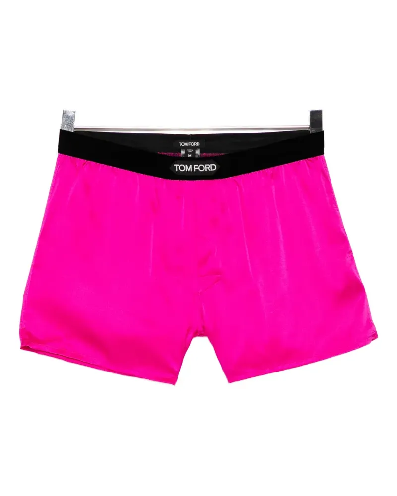 Tom Ford logo-patch boxer shorts - Rosa Rosa