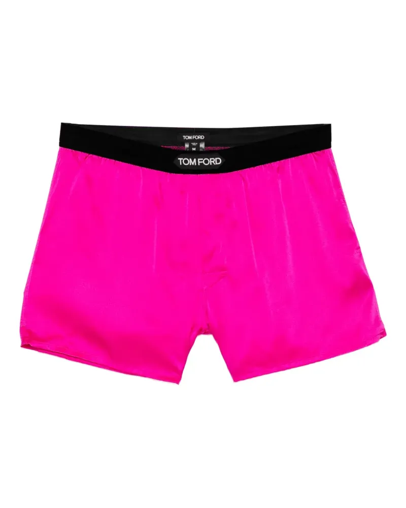 Tom Ford logo-patch boxer shorts - Rosa Rosa