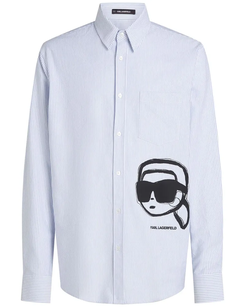 Karl Lagerfeld Ikon Hemd - Blau Blau