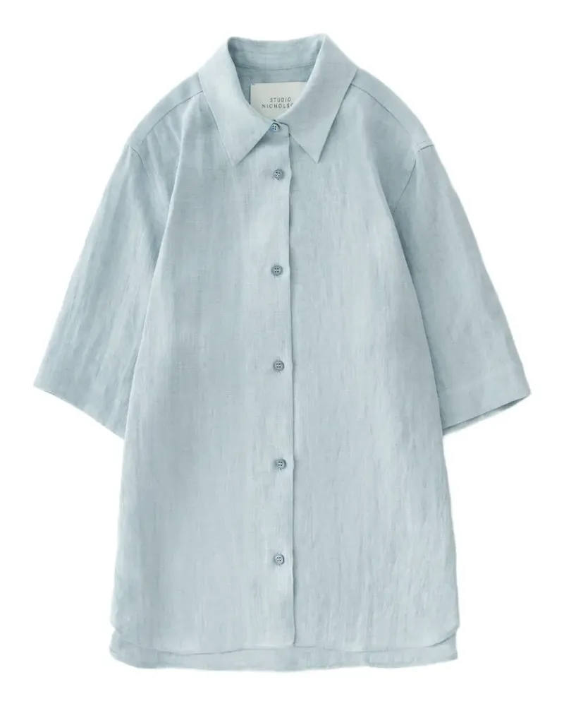 Studio Nicholson Estes patch pocket shirt - Blau Blau