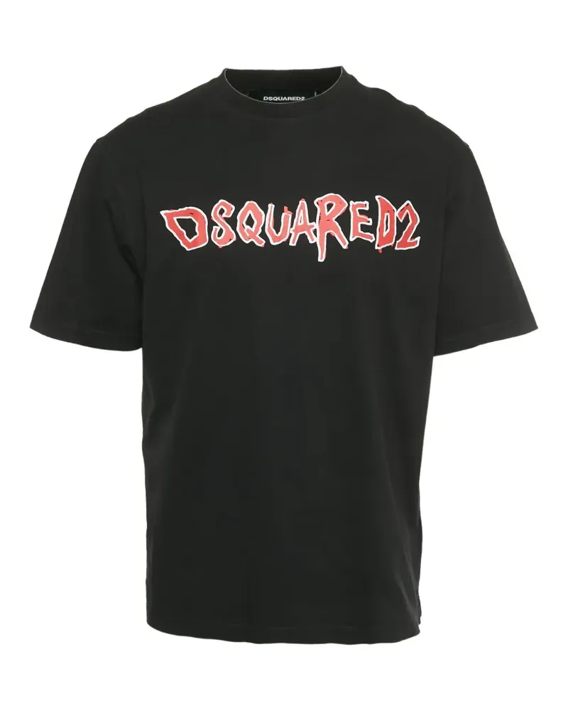 Dsquared2 logo-print T-shirt - Schwarz Schwarz