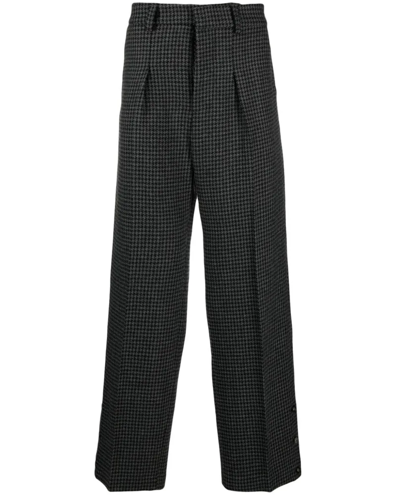 Nanushka Tapered-Hose mit Hahnentrittmuster Schwarz