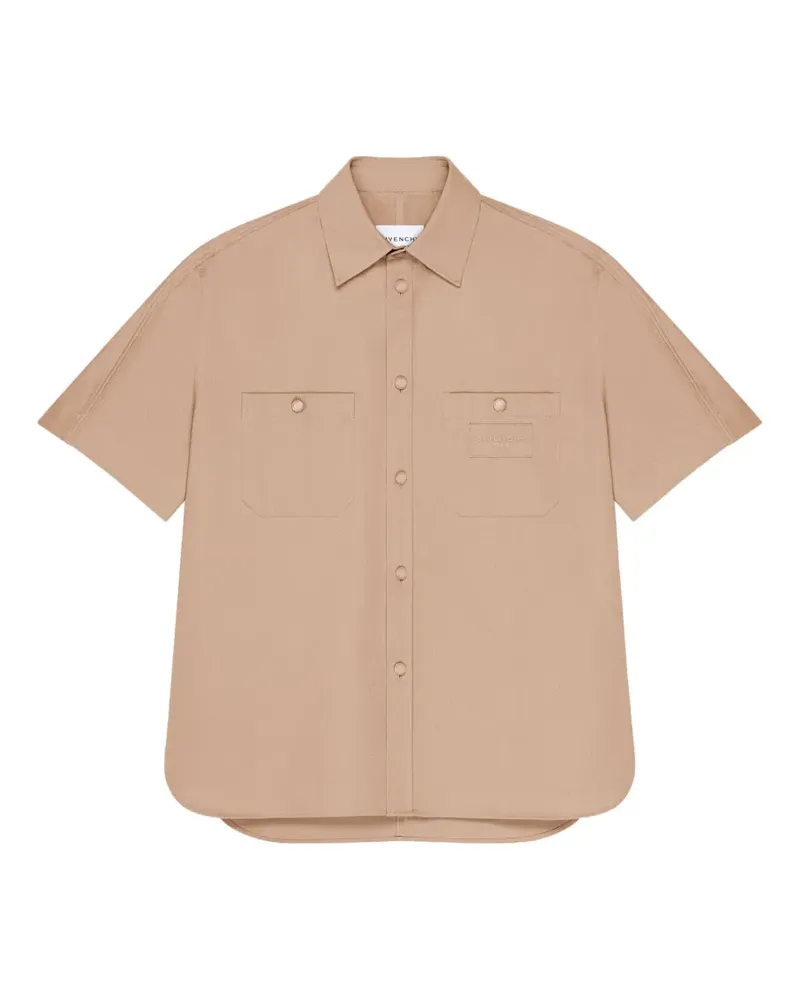 Givenchy Couture Seam Hemd aus Baumwolle mit  Paris-Patch - Nude Nude