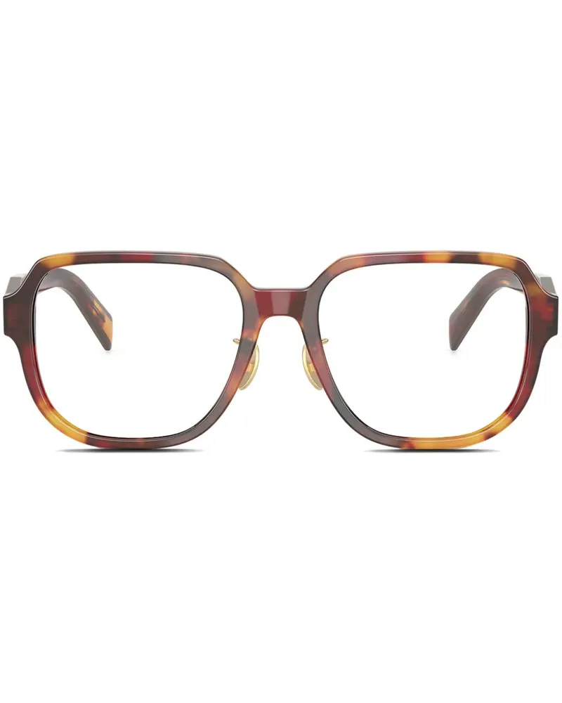 Prada Brille mit eckigem Gestell - Braun Braun