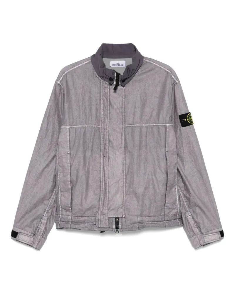 Stone Island Leinenjacke mit überzogenen Details - Violett Violett