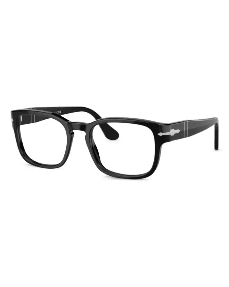 Persol Brille mit eckigem Gestell - Schwarz Schwarz