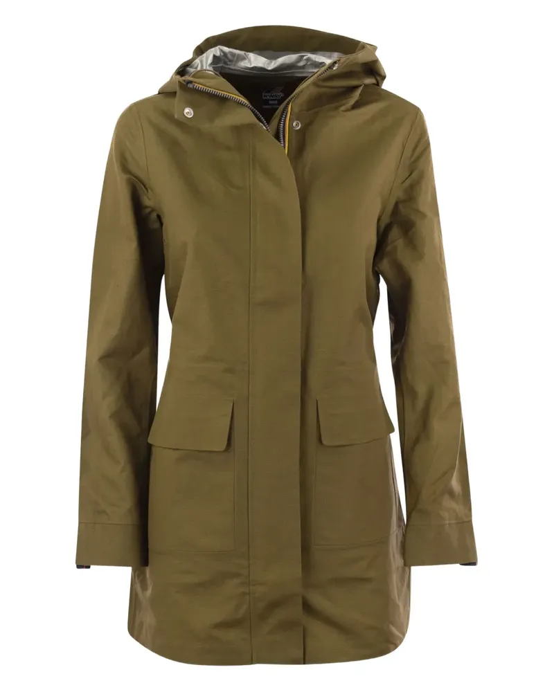 K-Way Thersa Kapuzenjacke mit Klappentasche - Grün Grün