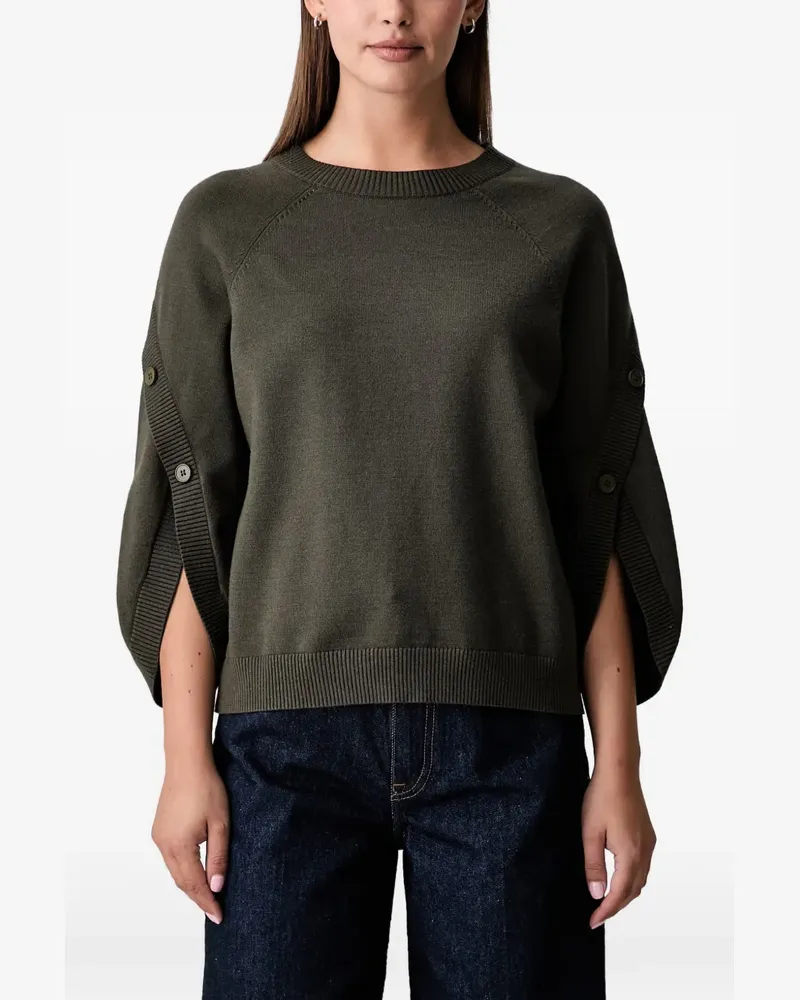 Joseph Ribkoff Geknöpfter Pullover mit Tulpenärmeln - Grün Grün