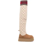 Sweater Overknee-Stiefel - Braun