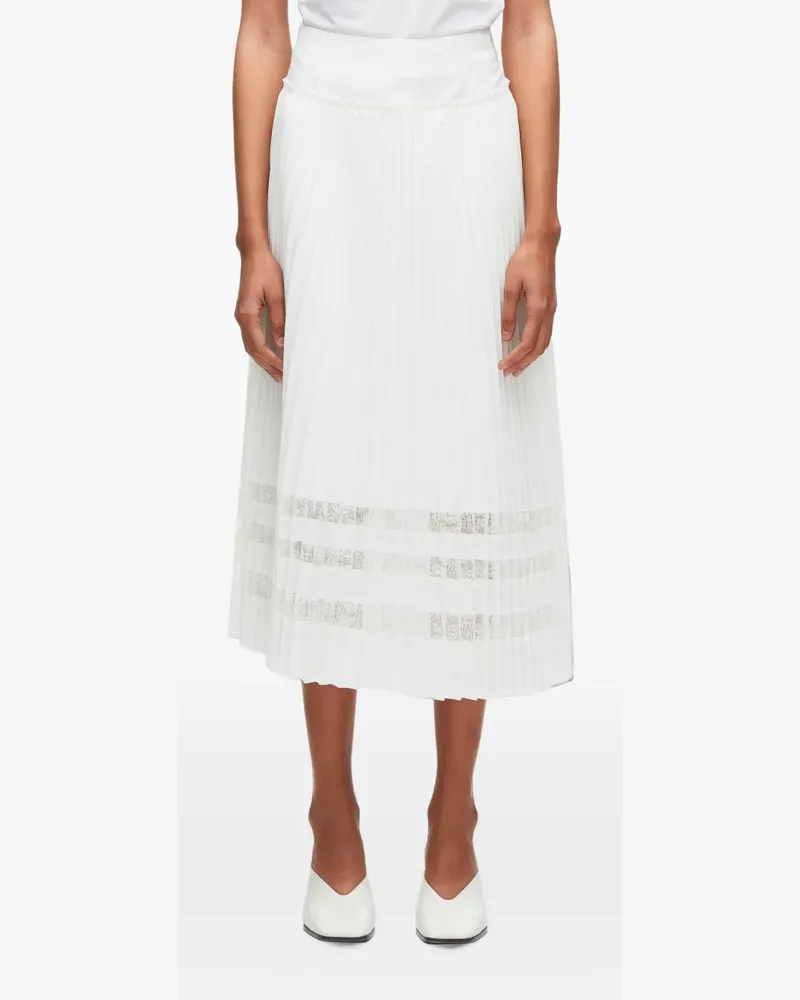 3.1 phillip lim Midirock mit Spitzeneinsatz - Weiß Weiß