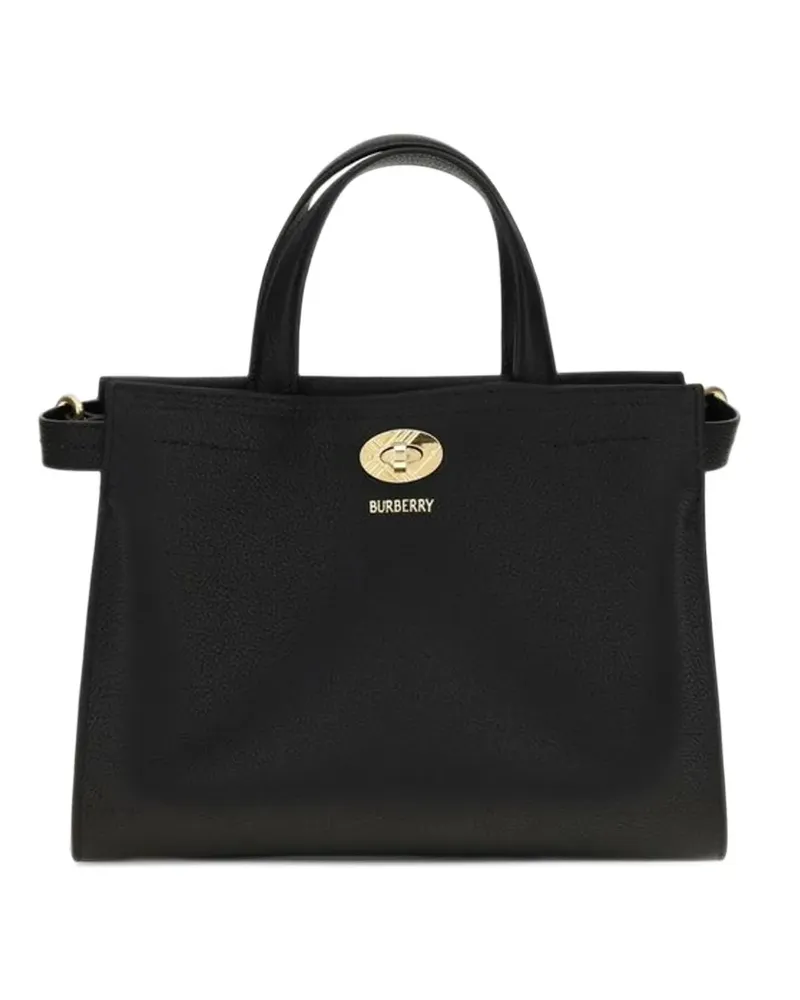 Burberry mini check Cotswolds tote - Schwarz Schwarz