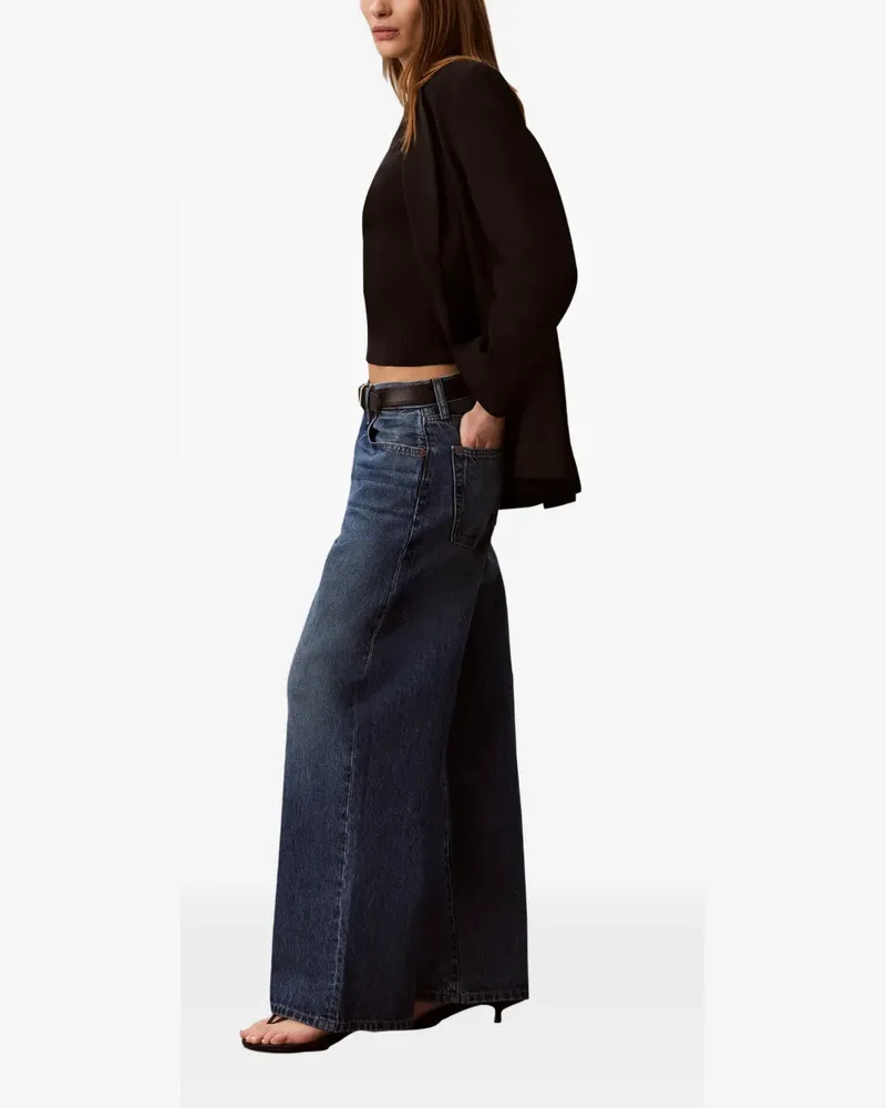 Calvin Klein wide-leg whiskered jeans - Blau Blau