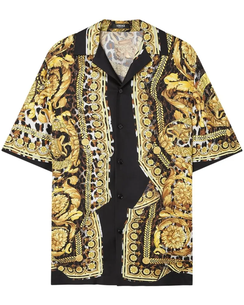 Versace Wild Barocco Seidenhemd - Gelb Gelb