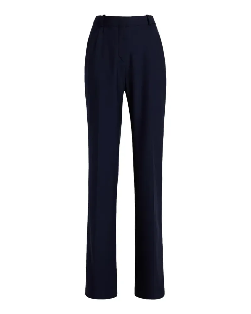 Another Tomorrow flared wool trousers - Blau Blau