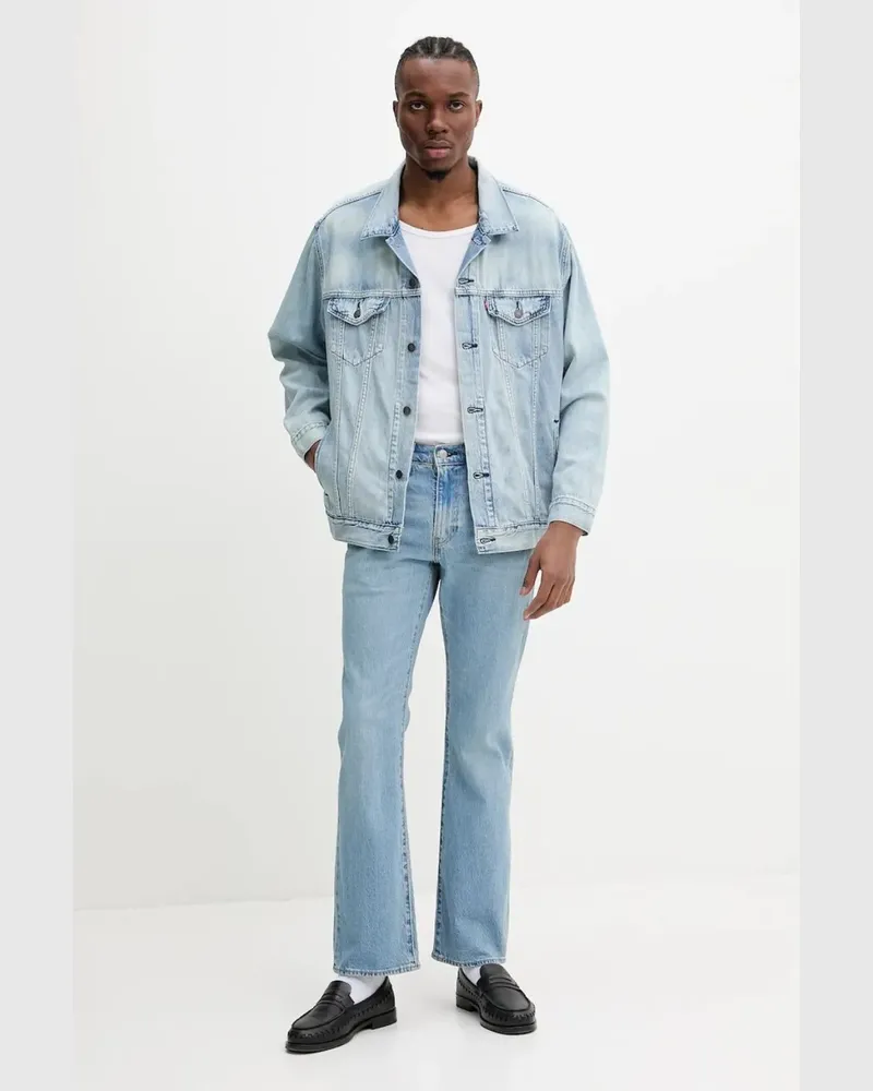 Levi's Jeansjacke mit Knopfverschluss - Blau Blau