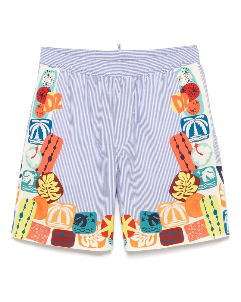 Dsquared2 Shorts mit Stretchbund - Blau Blau