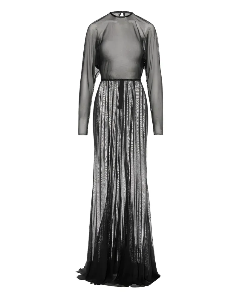 V:PM ATELIER Langärmeliges Kosa Kleid mit Sheer-Effekt - Schwarz Schwarz