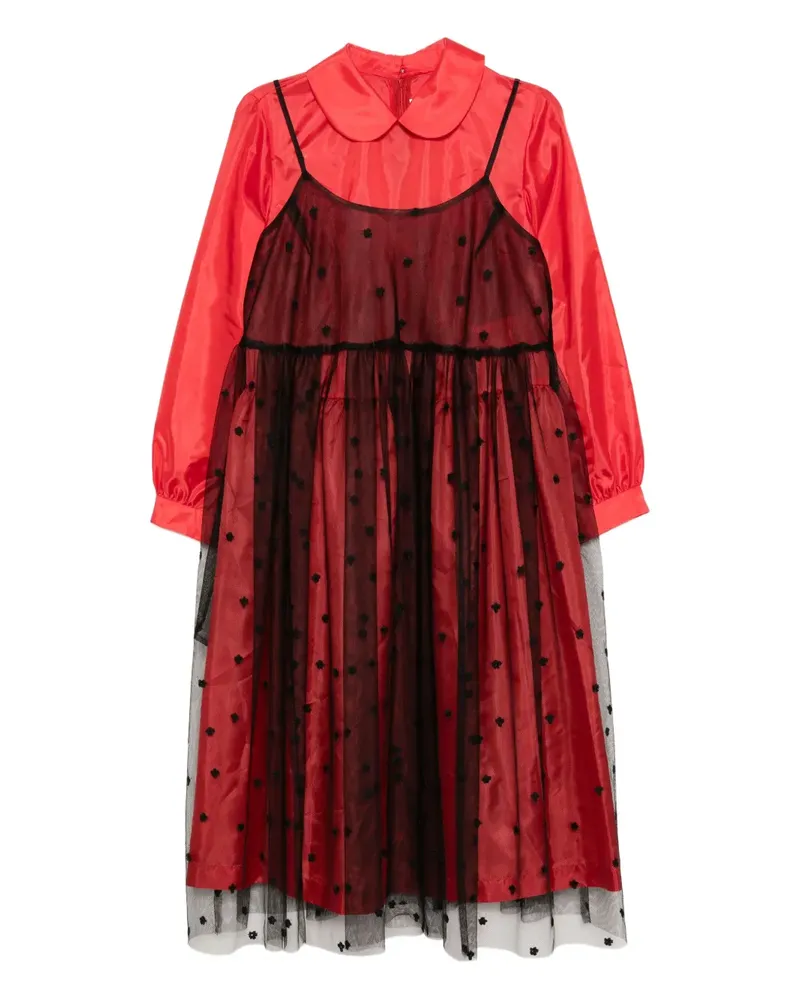 Comme des Garçons Kleid im Layering-Look - Rot Rot