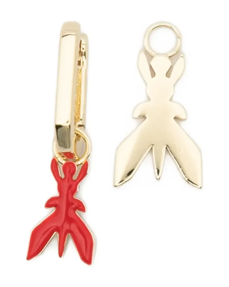 Patrizia Pepe fly-logo earrings - Gold Gold