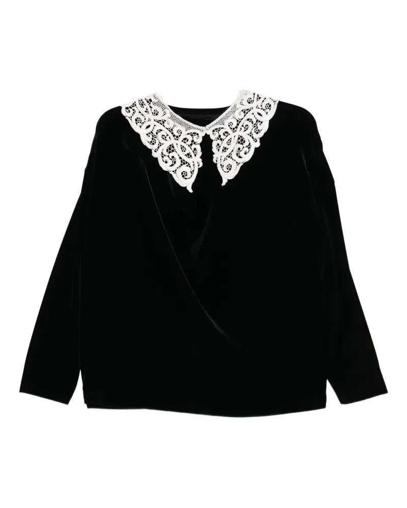Junya Watanabe Top mit Spitze - Schwarz Schwarz