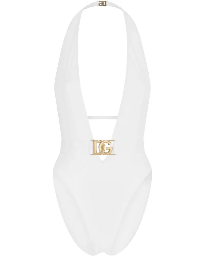 Dolce & Gabbana Badeanzug mit tiefem Ausschnitt - Weiß Weiß