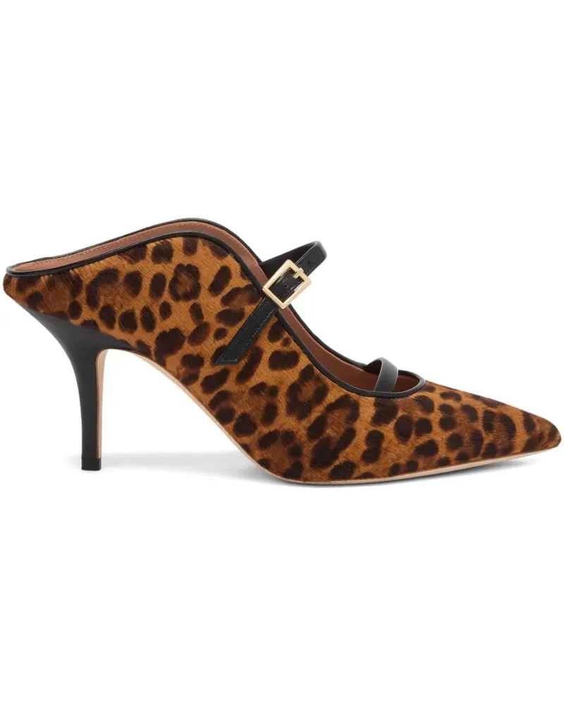 Malone Souliers Mules mit Leoparden-Print 70mm - Braun Braun