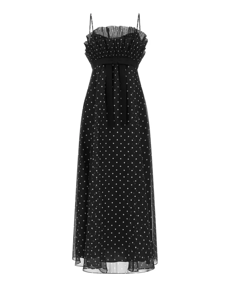 Zimmermann Midikleid mit Rüschen - Schwarz Schwarz