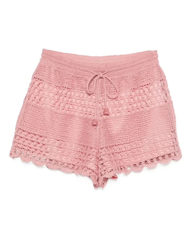 Zimmermann Wanderlust Sun crochet shorts - Rosa Rosa