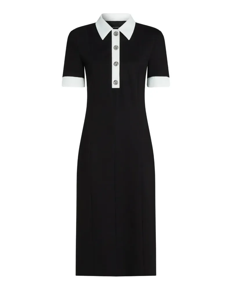 Karl Lagerfeld contrast-collar dress - Schwarz Schwarz
