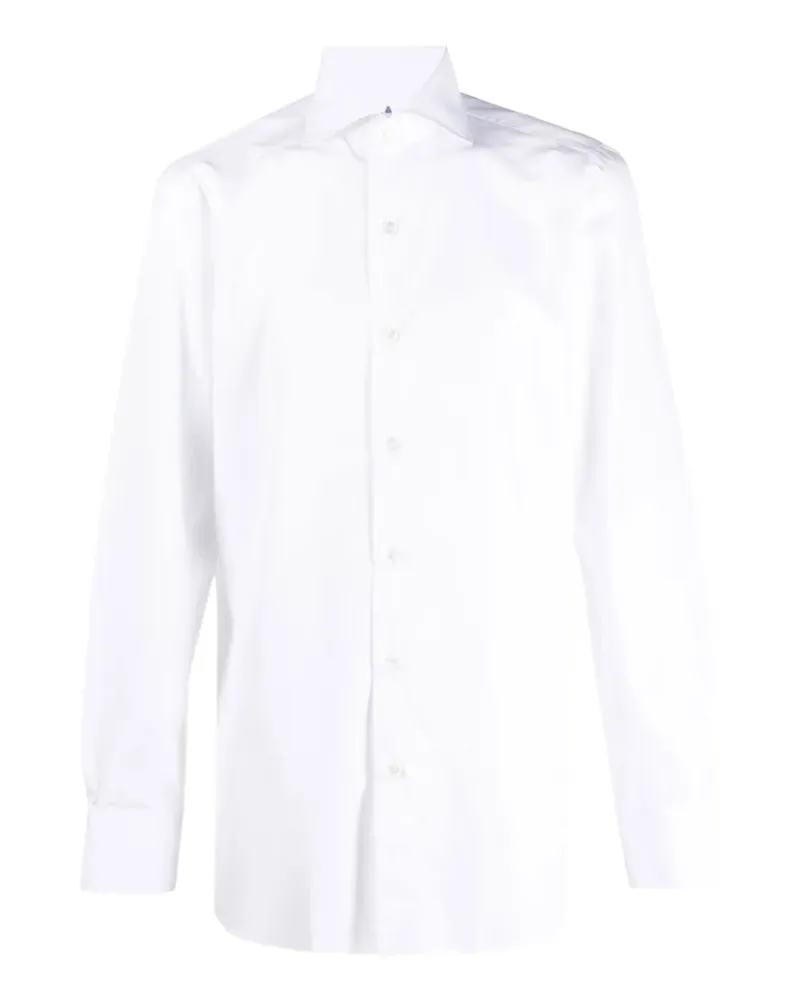 Finamore 1925 spread-collar long-sleeve shirt - Weiß Weiß