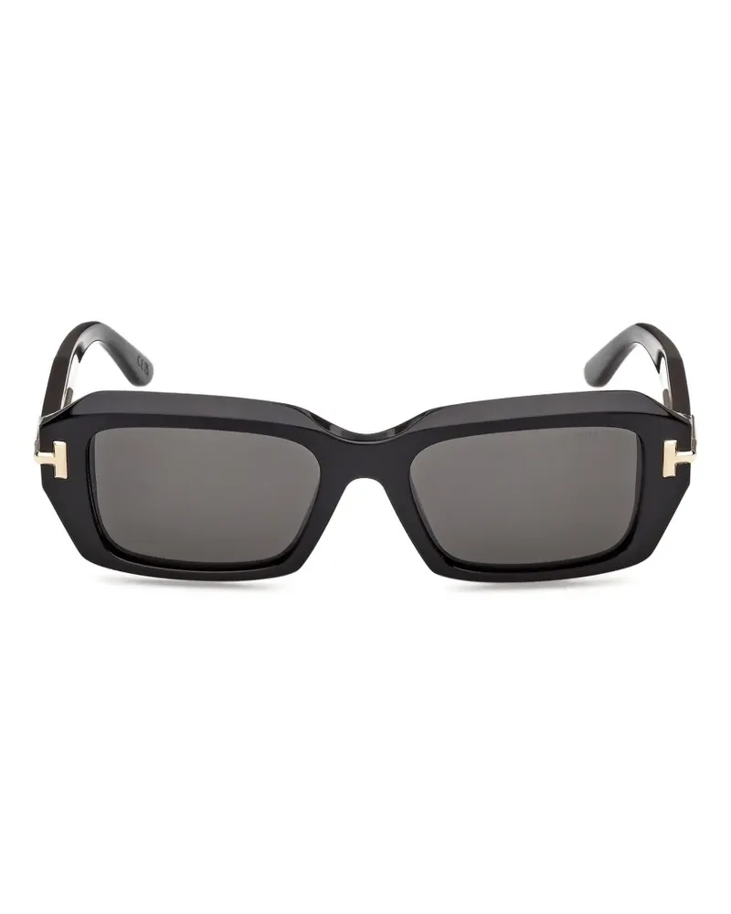 Tom Ford Sonnenbrille mit eckigem Gestell - Schwarz Schwarz