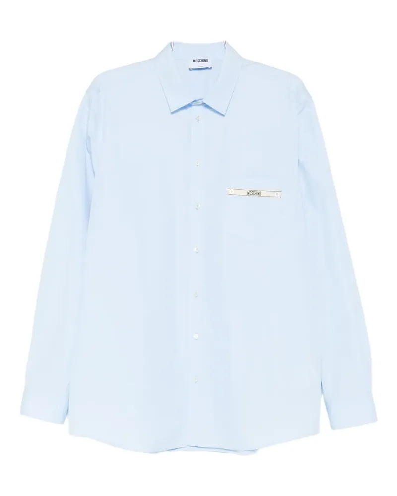 Moschino logo-tag shirt - Blau Blau