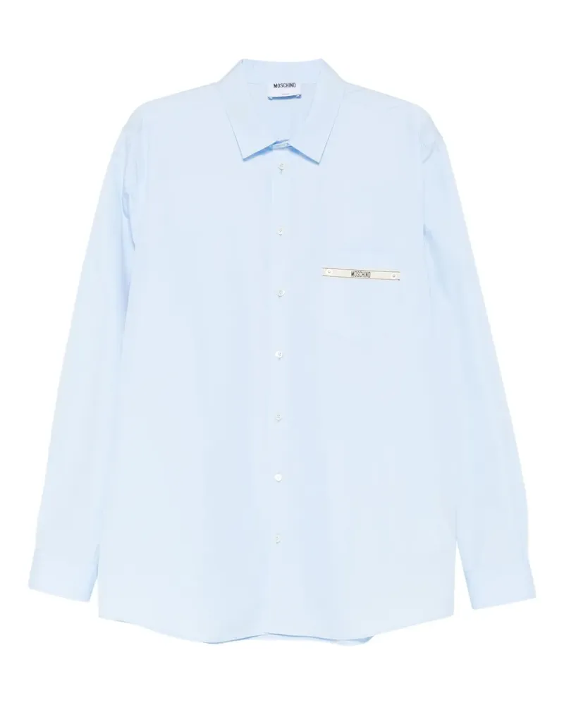 Moschino logo-tag shirt - Blau Blau