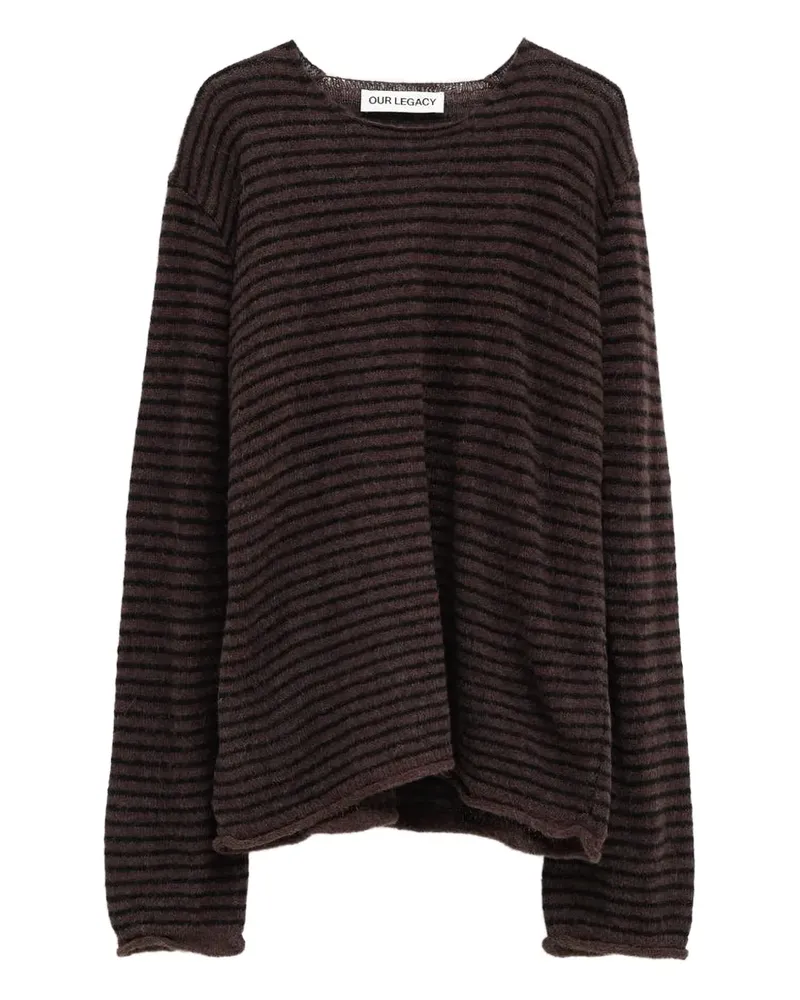 Our Legacy Gestreifter Rigid Pullover - Braun Braun