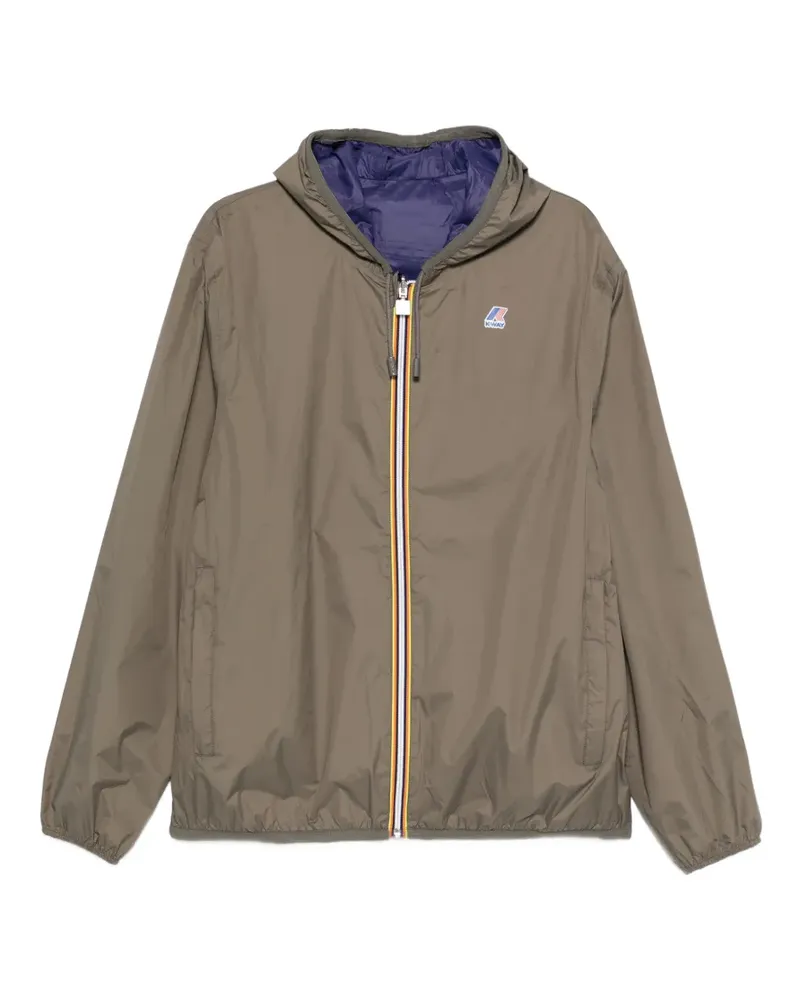 K-Way Kapuzenjacke mit Logo-Patch - Braun Braun