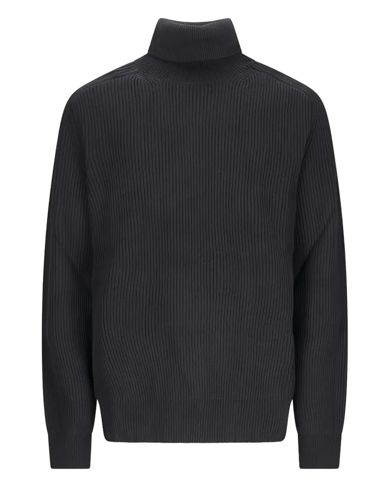PT TORINO Gerippter Strickpullover - Schwarz Schwarz