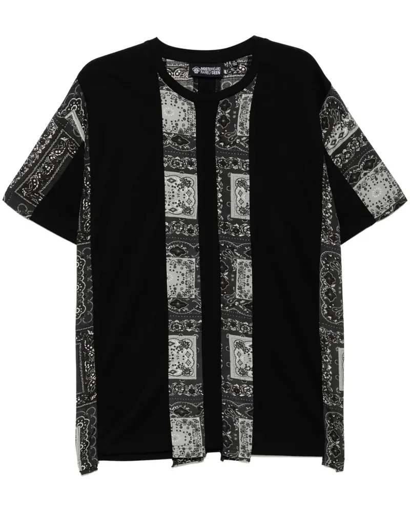 Mostly Heard Rarely Seen T-Shirt mit gespleißtem Paisley - Schwarz Schwarz