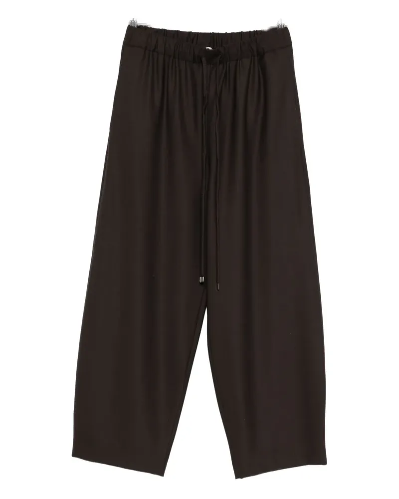 Antonelli Firenze Cropped-Hose mit Kordelzug - Braun Braun