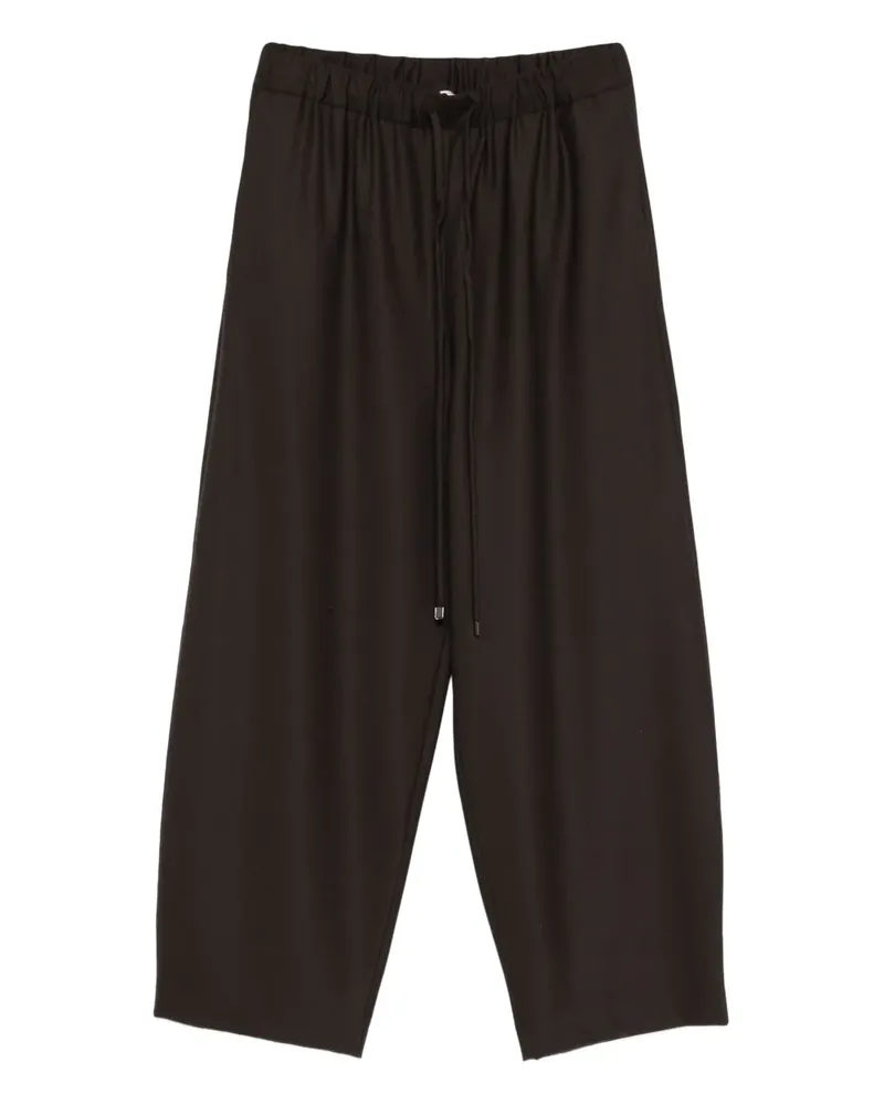 Antonelli Firenze Cropped-Hose mit Kordelzug - Braun Braun
