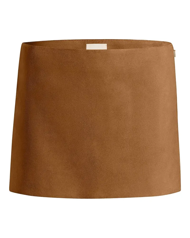 KHAITE Jett Minirock aus Wildleder - Braun Braun