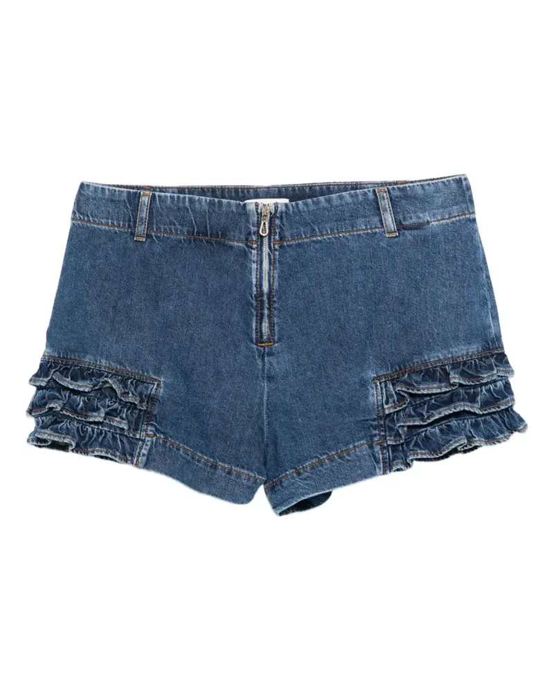 Sandro Jeans-Shorts mit Rüschen - Blau Blau