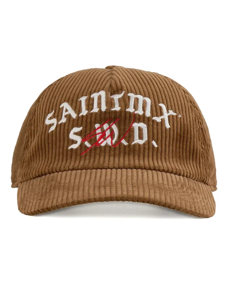SAINT MXXXXXX x Sean Wotherspoon corduroy embroidered cap - Braun Braun